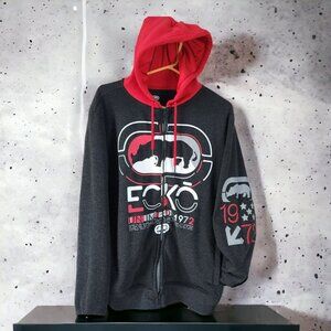 Ecko Unlimited 1972 Hoodie Mens M Pinkman Long Sleeve Zip Drawstring Vintage